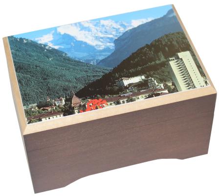 Nr.100-01-29 Interlaken Eiger, Mönch und Jungfrau Braun Matt